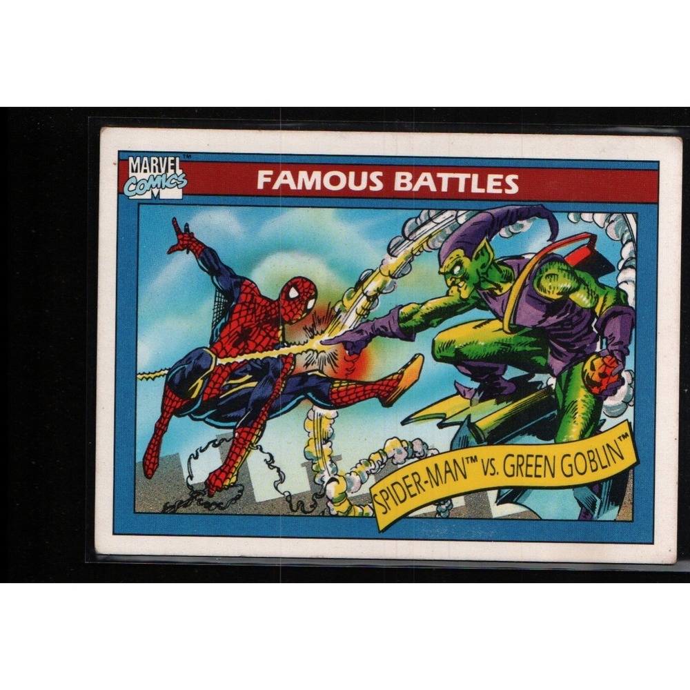 1990 Marvel Universe Series 1 #111 Spider-Man vs Green Goblin Famous Battles